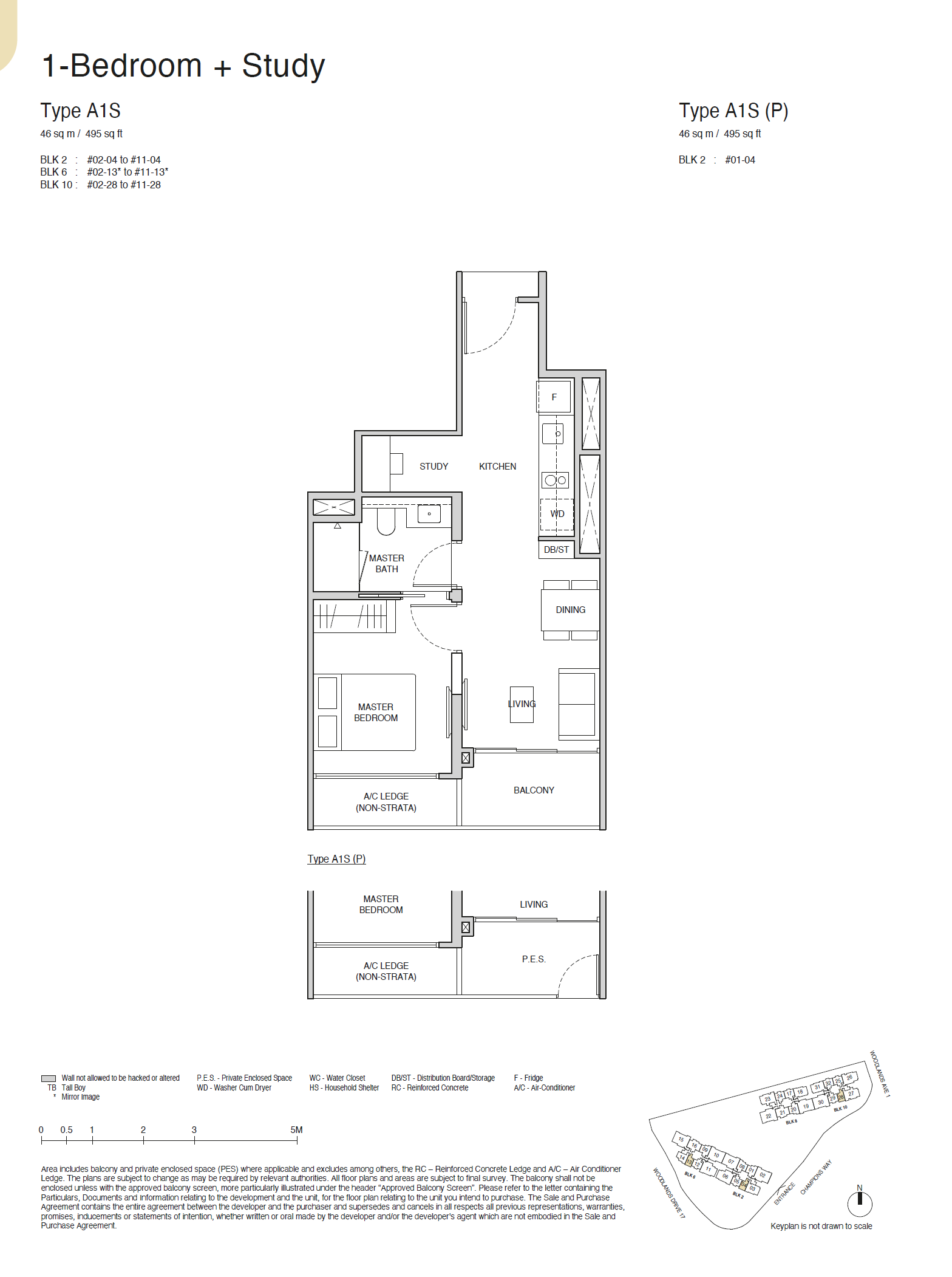 Norwood Grand 1 Bedroom Floor Plan 2